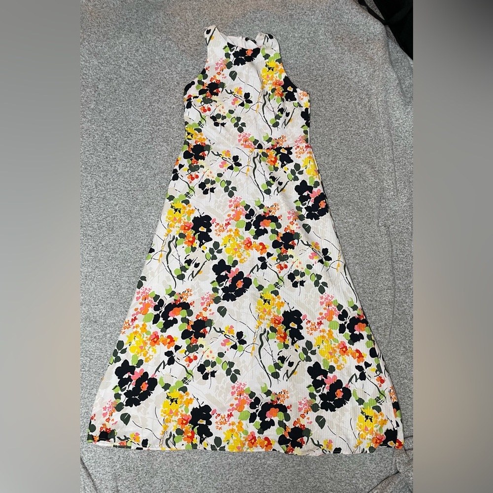 Banana Republic Floral Dress - Black, Yellow, Pink